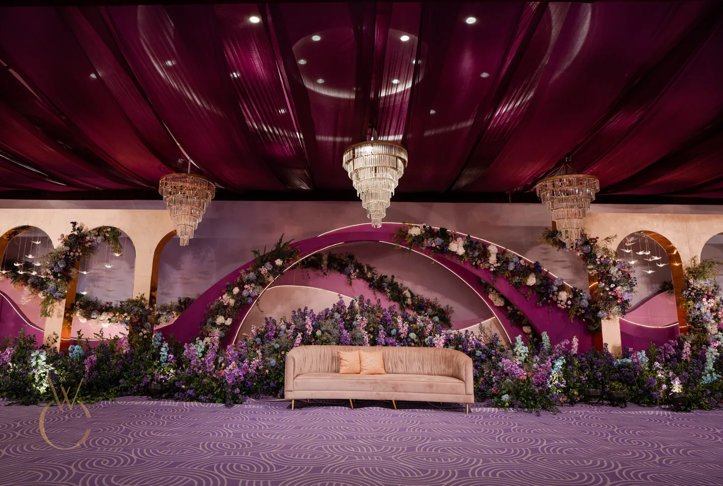 Wedding reception design by Wedding Chakra